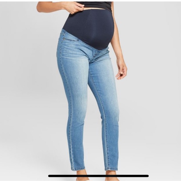 New! Isabel over belly maternity jeggings - Picture 1 of 6